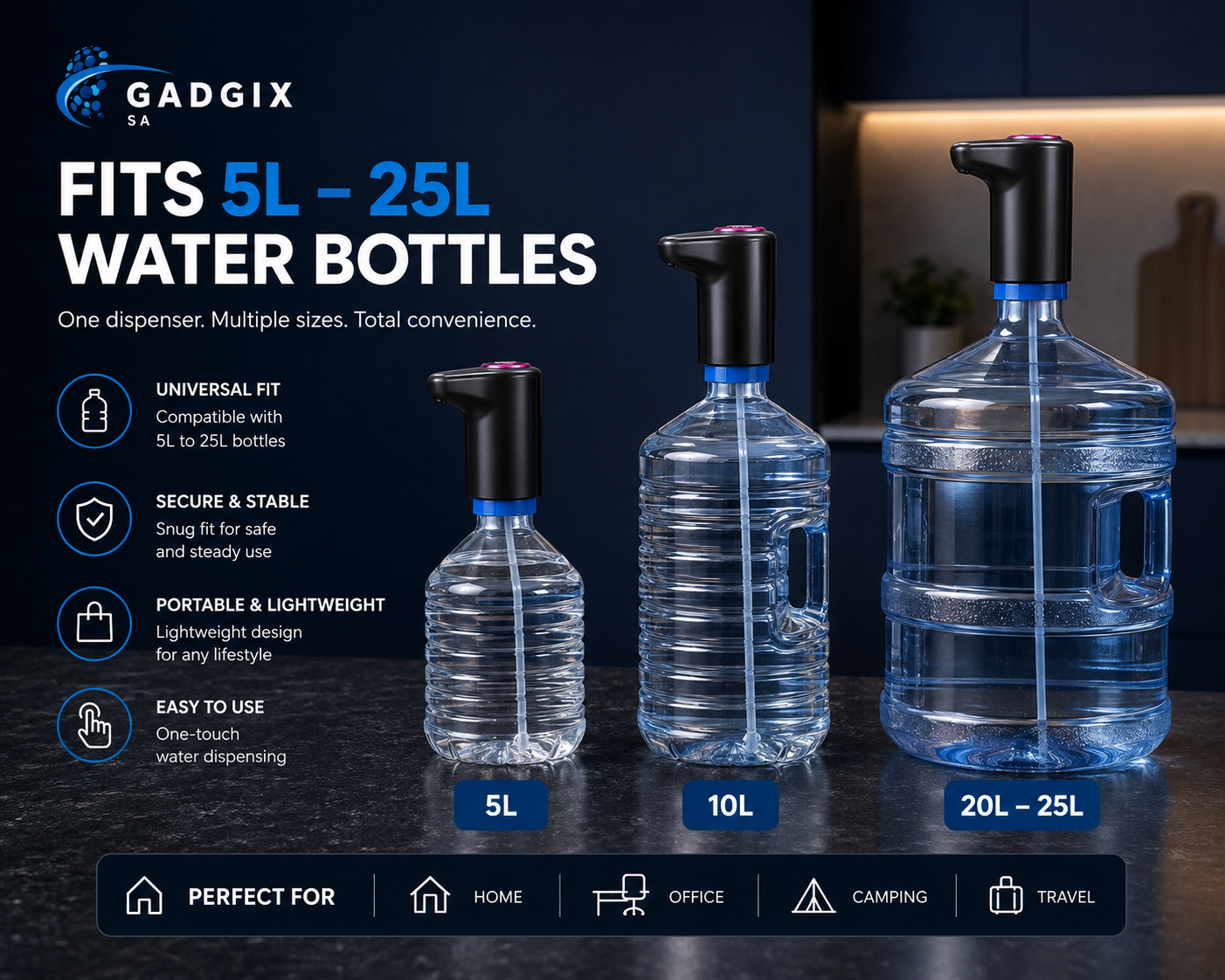 Gadgix SA™ FlowEase Portable Water Dispenser