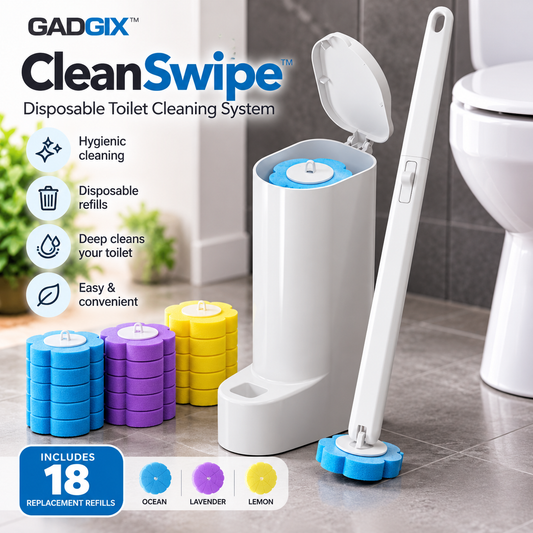 Gadgix™ CleanSwipe Toilet Cleaning System | 18 Refills