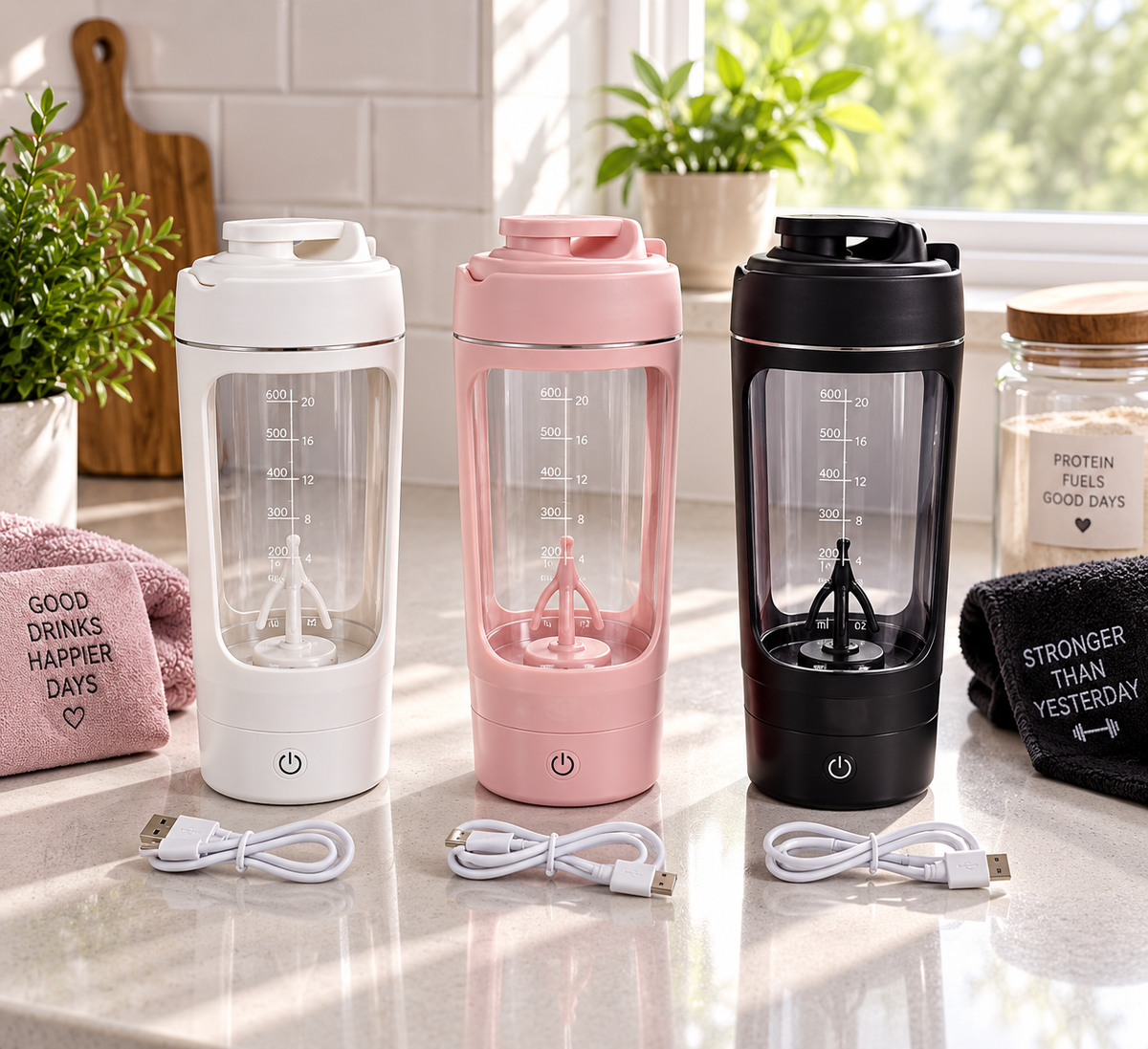 Gadgix SmartMix™ Electric Shaker Bottle – 630ml